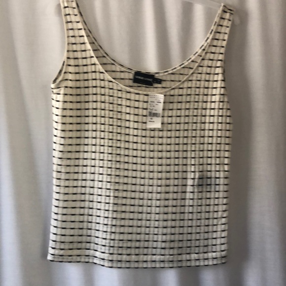 Giorgio Armani Black Label Tops - Giorgio Armani black label ivory black sleeveless top new with tags size 42 or 6